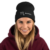 Scorpio Zodiac Embroidered Beanie - Astrology-Inspired