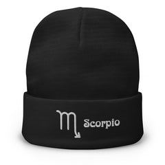 Scorpio Zodiac Embroidered Beanie - Astrology-Inspired