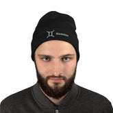 Gemini Zodiac Embroidered Beanie - Astrology-Inspired