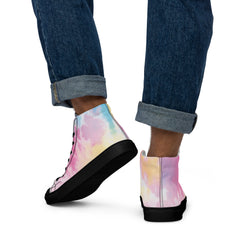 ColorRush Men’s high top canvas shoes - Tie-Dye Pattern