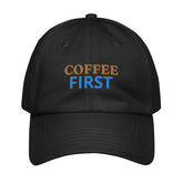 Under Armour® “Coffee First” embroidered Dad Hat