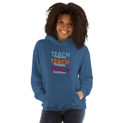 Unisex Heavy Blend Hoodie: Teach Compassion, Teach Kindness, Teach Confidence