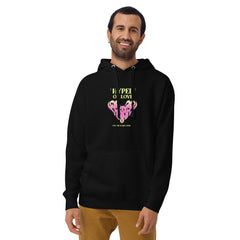 Hyped On Love Premium Unisex Hoodie - Y2K Heart Design