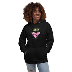 Hyped On Love Premium Unisex Hoodie - Y2K Heart Design