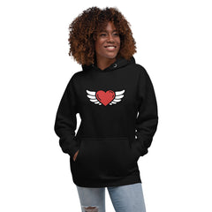 Heart Angel Graphic - Premium Unisex Hoodie - Cotton Heritage