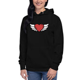Heart Angel Graphic - Premium Unisex Hoodie - Cotton Heritage