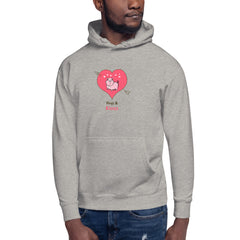 Hog’s & Kisses: Unisex Hoodie with Heart Pig Graphic