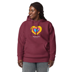 Valentine’s Day: Unisex Hoodie with Colorful Heart Design