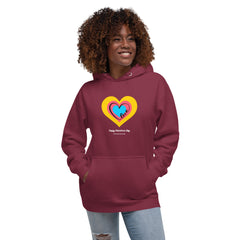 Valentine’s Day: Unisex Hoodie with Colorful Heart Design