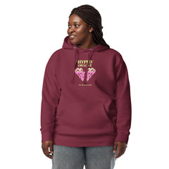 Hyped On Love Premium Unisex Hoodie - Y2K Heart Design