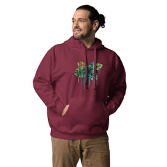 Premium Unisex Hoodie - With Elegant Green Flower Graphic