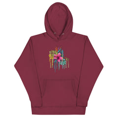 Premium Unisex Hoodie - with Elegant Pink Flower Graphic and 100% Cotton
