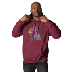 Premium Unisex Hoodie - with Elegant Pink Flower Graphic and 100% Cotton