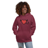 Heart Devil Graphic - Premium Unisex Hoodie - Cotton Heritage