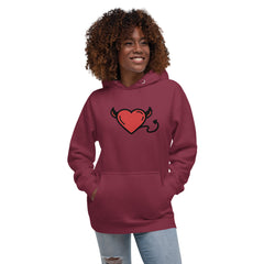 Heart Devil Graphic - Premium Unisex Hoodie - Cotton Heritage