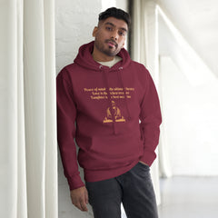 Unisex premium Hoodie with a Inner Peace Buddha phrase