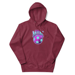 Unisex Premium Hoodie featuring a vibrant soccer mom graphic