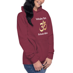 Unisex Premium Hoodie - Inhale Om, Exhale Bliss Soft Cotton