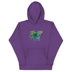Premium Unisex Hoodie - With Elegant Green Flower Graphic