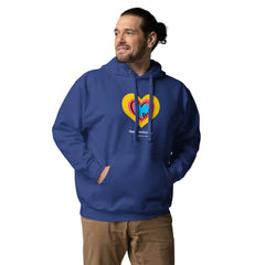 Valentine’s Day: Unisex Hoodie with Colorful Heart Design