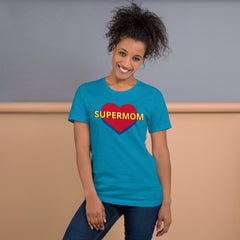 Supermom Heart Tee: Comfortable and Durable Unisex T-Shirt