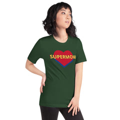 Supermom Heart Tee: Comfortable and Durable Unisex T-Shirt