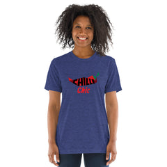 Unisex Tri-Blend Chilli Chic T-Shirt: Comfortable, Elastic & Durable