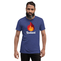 Unisex Tri-Blend Radiant Flame T-Shirt: Comfortable, Elastic & Durable