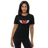 Unisex Tri-Blend Heart Angel T-Shirt: Comfortable, Elastic & Durable