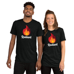 Unisex Tri-Blend Radiant Flame T-Shirt: Comfortable, Elastic & Durable