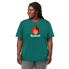Unisex Tri-Blend Radiant Flame T-Shirt: Comfortable, Elastic & Durable