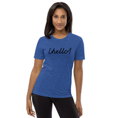 Unisex Tri-Blend Hello T-Shirt: Comfortable, Elastic & Durable