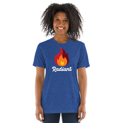 Unisex Tri-Blend Radiant Flame T-Shirt: Comfortable, Elastic & Durable