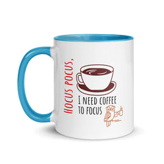 Ceramic Coffee Mug with Color Inside and Graphic