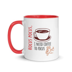 Ceramic Coffee Mug with Color Inside and Graphic