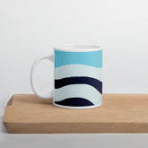 Ceramic Mug - Abstract Waves Patterned for Coffee and Tea Lovers