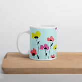 Flower Print Ceramic Coffee Mug