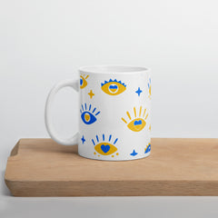 Heart Eye Design Ceramic Coffee Mug