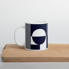 Black and White Geometric Pattern Ceramic Coffee mug