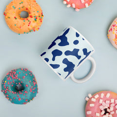 Ceramic Mug - Abstract Blue Patterned Drinkware for Tea and Coffee Lovers