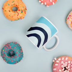 Ceramic Mug - Abstract Waves Patterned for Coffee and Tea Lovers