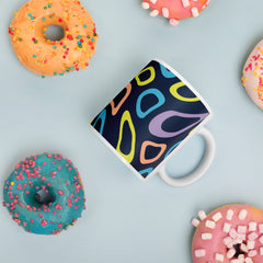 Bright Abstract ‘ColorCascade’ Ceramic Mug for Tea & Coffee