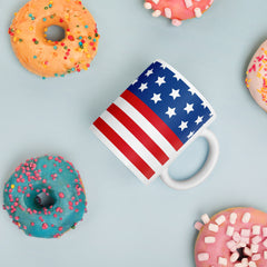 USA Flag Ceramic Coffee Mug