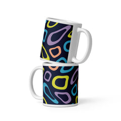 Bright Abstract ‘ColorCascade’ Ceramic Mug for Tea & Coffee