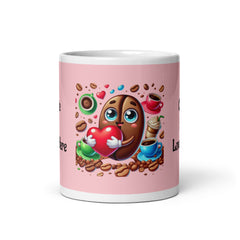 Coffee Date Pink Ceramic Mug: Because Love Brews Here