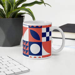 Geometric Print Ceramic Coffee mug