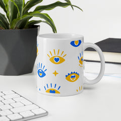 Heart Eye Design Ceramic Coffee Mug