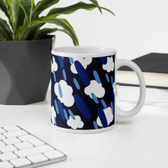 Clouds Rain Graphic Ceramic Coffee Mug