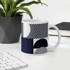 Black and White Geometric Pattern Ceramic Coffee mug