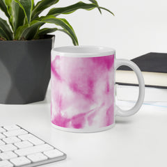 Pink Tie-Dye Ceramic Coffee Mug